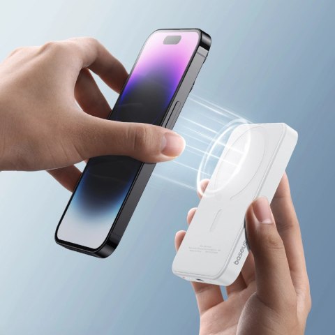 Mini powerbank Baseus 5000mAh 20W + kabel USB-C (20V/3A) - biały Mini powerbank Baseus 5000mAh 20W + kabel USB-C (20V/3A) - biały