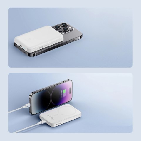 Mini powerbank Baseus 5000mAh 20W + kabel USB-C (20V/3A) - biały Mini powerbank Baseus 5000mAh 20W + kabel USB-C (20V/3A) - biały