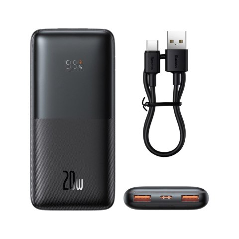 Powerbank Baseus Bipow Pro 10000mAh 20W czarny z kablem USB Typu A - USB Typu C 3A 0.3m (PPBD040201) Powerbank Baseus Bipow Pro 10000mAh 20W czarny z kablem USB Typu A - USB Typu C 3A 0.3m (PPBD040201)