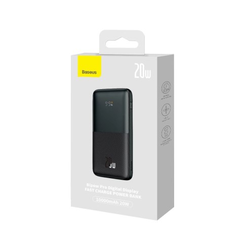 Powerbank Baseus Bipow Pro 10000mAh 20W czarny z kablem USB Typu A - USB Typu C 3A 0.3m (PPBD040201) Powerbank Baseus Bipow Pro 10000mAh 20W czarny z kablem USB Typu A - USB Typu C 3A 0.3m (PPBD040201)