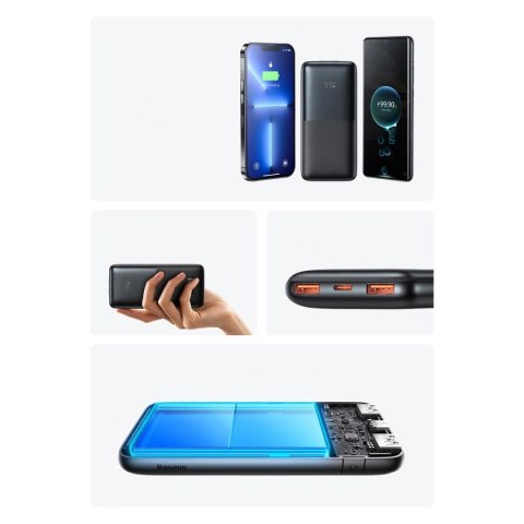 Powerbank Baseus Bipow Pro 10000mAh 20W czarny z kablem USB Typu A - USB Typu C 3A 0.3m (PPBD040201) Powerbank Baseus Bipow Pro 10000mAh 20W czarny z kablem USB Typu A - USB Typu C 3A 0.3m (PPBD040201)