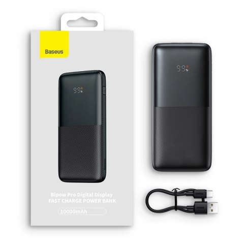 Powerbank Baseus Bipow Pro 10000mAh 20W czarny z kablem USB Typu A - USB Typu C 3A 0.3m (PPBD040201) Powerbank Baseus Bipow Pro 10000mAh 20W czarny z kablem USB Typu A - USB Typu C 3A 0.3m (PPBD040201)