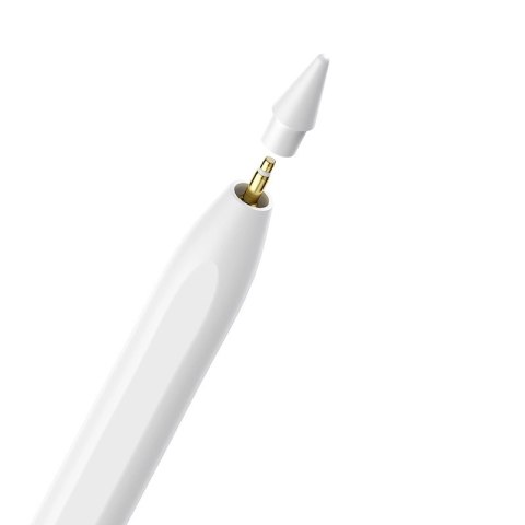 Rysik z aktywną końcówką Baseus Smooth Writing 2 do iPad + kabel USB-A - Lightning i wymienna końcówka - biały Rysik z aktywną końcówką Baseus Smooth Writing 2 do iPad + kabel USB-A - Lightning i wymienna końcówka - biały