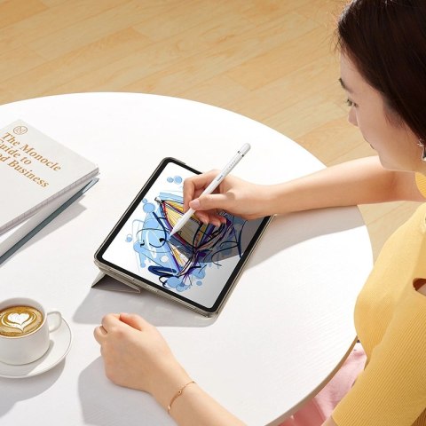 Rysik z aktywną końcówką Baseus Smooth Writing 2 do iPad + kabel USB-A - Lightning i wymienna końcówka - biały Rysik z aktywną końcówką Baseus Smooth Writing 2 do iPad + kabel USB-A - Lightning i wymienna końcówka - biały