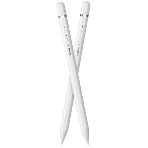 Rysik z aktywną końcówką Baseus Smooth Writing 2 do iPad + kabel USB-A - Lightning i wymienna końcówka - biały Rysik z aktywną końcówką Baseus Smooth Writing 2 do iPad + kabel USB-A - Lightning i wymienna końcówka - biały