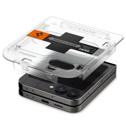 Szkło hartowane Spigen Glas.tR EZ Fit na Samsung Galaxy Z Flip 6 - 2 szt. Szkło hartowane Spigen Glas.tR EZ Fit na Samsung Galaxy Z Flip 6 - 2 szt.