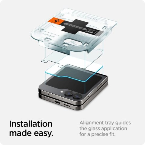 Szkło hartowane Spigen Glas.tR EZ Fit na Samsung Galaxy Z Flip 6 - 2 szt. Szkło hartowane Spigen Glas.tR EZ Fit na Samsung Galaxy Z Flip 6 - 2 szt.