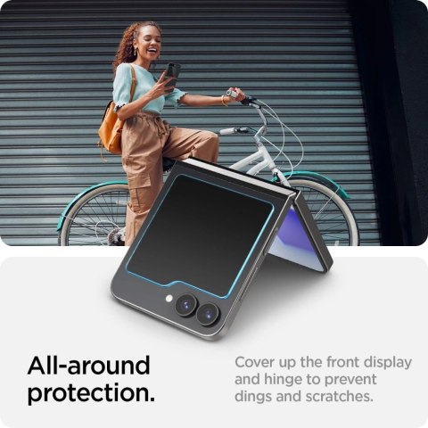 Szkło hartowane Spigen Glas.tR EZ Fit na Samsung Galaxy Z Flip 6 - 2 szt. Szkło hartowane Spigen Glas.tR EZ Fit na Samsung Galaxy Z Flip 6 - 2 szt.