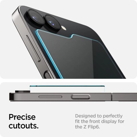 Szkło hartowane Spigen Glas.tR EZ Fit na Samsung Galaxy Z Flip 6 - 2 szt. Szkło hartowane Spigen Glas.tR EZ Fit na Samsung Galaxy Z Flip 6 - 2 szt.