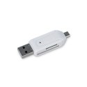 Forever czytnik kart microSD i SD USB + microUSB biały OTG Forever czytnik kart microSD i SD USB + microUSB biały OTG