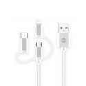 Forever kabel 3w1 USB - Lightning + USB-C + microUSB 1,0 m 1,5A biały Forever kabel 3w1 USB - Lightning + USB-C + microUSB 1,0 m 1,5A biały