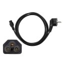 Kabel zasilający do notebooka Akyga 1.8m AK-NB-01C VDE IEC C5 250V/50Hz Kabel zasilający do notebooka Akyga 1.8m AK-NB-01C VDE IEC C5 250V/50Hz