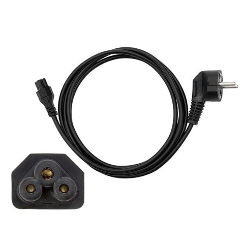 Kabel zasilający do notebooka Akyga 1.8m AK-NB-01C VDE IEC C5 250V/50Hz Kabel zasilający do notebooka Akyga 1.8m AK-NB-01C VDE IEC C5 250V/50Hz