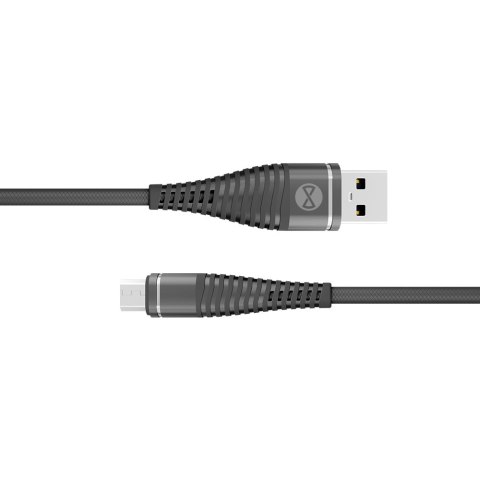 Forever kabel Shark USB - microUSB 1,0 m 2A czarny Forever kabel Shark USB - microUSB 1,0 m 2A czarny