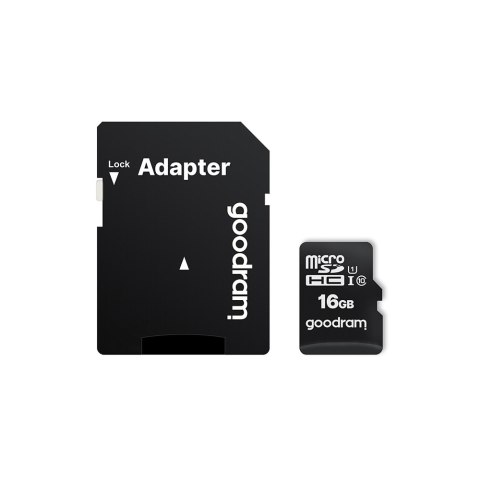 GoodRam karta pamięci 16GB microSDHC kl. 10 UHS-I + adapter GoodRam karta pamięci 16GB microSDHC kl. 10 UHS-I + adapter