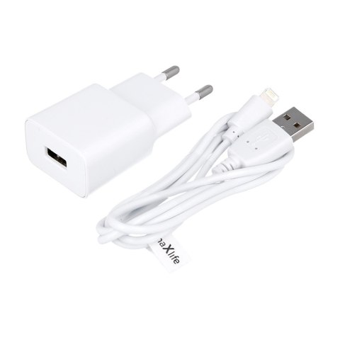 Maxlife ładowarka sieciowa MXTC-01 1x USB 2,1A biała + kabel Lightning Maxlife ładowarka sieciowa MXTC-01 1x USB 2,1A biała + kabel Lightning