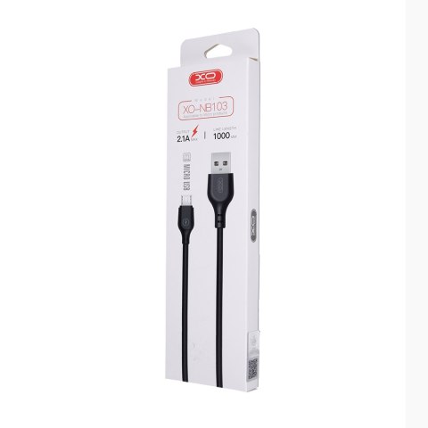 XO kabel NB103 USB - microUSB 1,0 m 2,1A czarny XO kabel NB103 USB - microUSB 1,0 m 2,1A czarny