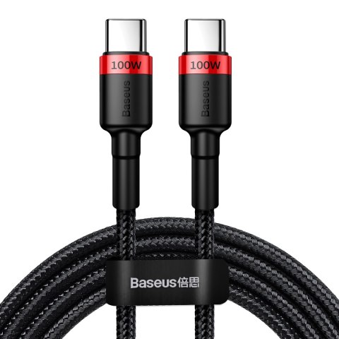 Baseus kabel Cafule PD USB-C - USB-C 2,0 m 5A czerwono-czarny 100W Baseus kabel Cafule PD USB-C - USB-C 2,0 m 5A czerwono-czarny 100W