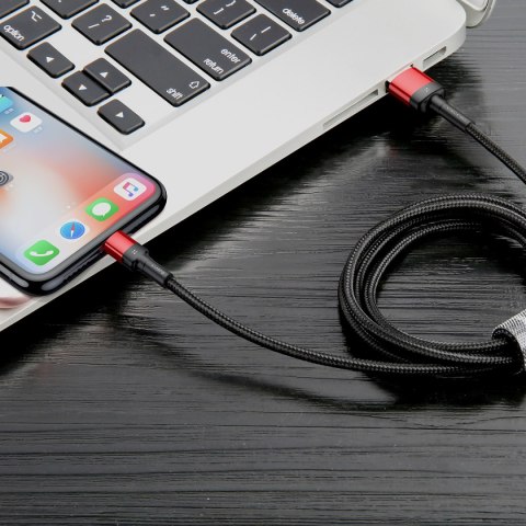 Baseus kabel Cafule PD USB-C - USB-C 2,0 m 5A czerwono-czarny 100W Baseus kabel Cafule PD USB-C - USB-C 2,0 m 5A czerwono-czarny 100W