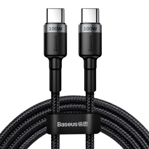 Baseus kabel Cafule PD USB-C - USB-C 2,0 m 5A szaro-czarny 100W Baseus kabel Cafule PD USB-C - USB-C 2,0 m 5A szaro-czarny 100W