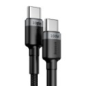 Baseus kabel Cafule PD USB-C - USB-C 2,0 m 5A szaro-czarny 100W Baseus kabel Cafule PD USB-C - USB-C 2,0 m 5A szaro-czarny 100W
