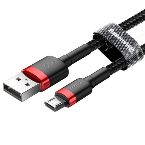 Baseus kabel Cafule USB - microUSB 1,0 m 2,4A czerwono-czarny Baseus kabel Cafule USB - microUSB 1,0 m 2,4A czerwono-czarny