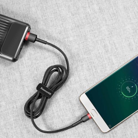 Baseus kabel Cafule USB - microUSB 1,0 m 2,4A czerwono-czarny Baseus kabel Cafule USB - microUSB 1,0 m 2,4A czerwono-czarny