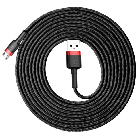 Baseus kabel Cafule USB - microUSB 3,0 m 1,5A czerwono-czarny Baseus kabel Cafule USB - microUSB 3,0 m 1,5A czerwono-czarny