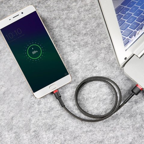 Baseus kabel Cafule USB - microUSB 3,0 m 1,5A czerwono-czarny Baseus kabel Cafule USB - microUSB 3,0 m 1,5A czerwono-czarny