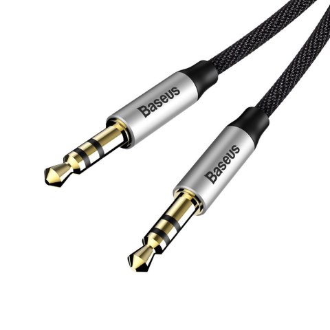 Baseus kabel audio Yiven M30 jack 3,5 mm - jack 3,5 mm 1,0 m srebrno-czarny Baseus kabel audio Yiven M30 jack 3,5 mm - jack 3,5 mm 1,0 m srebrno-czarny