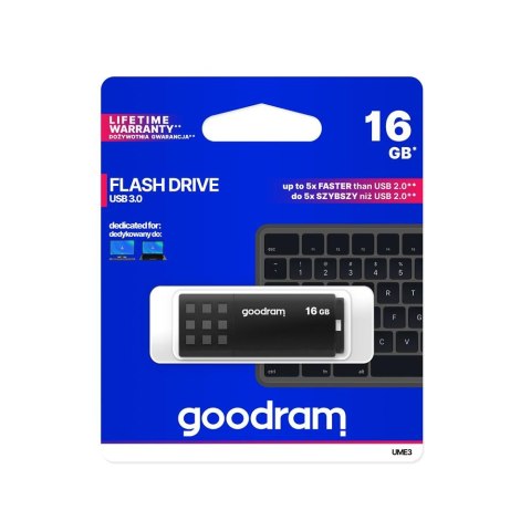 Goodram pendrive 16GB USB 3.0 UME3 czarny Goodram pendrive 16GB USB 3.0 UME3 czarny