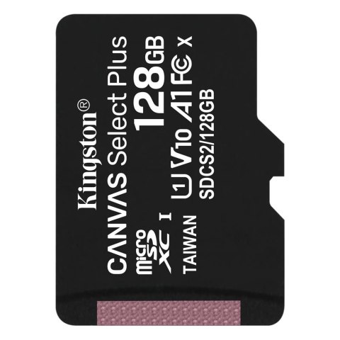 Kingston karta pamięci 128GB microSDHC Canvas Select Plus kl. 10 UHS-I 100 MB/s Kingston karta pamięci 128GB microSDHC Canvas Select Plus kl. 10 UHS-I 100 MB/s
