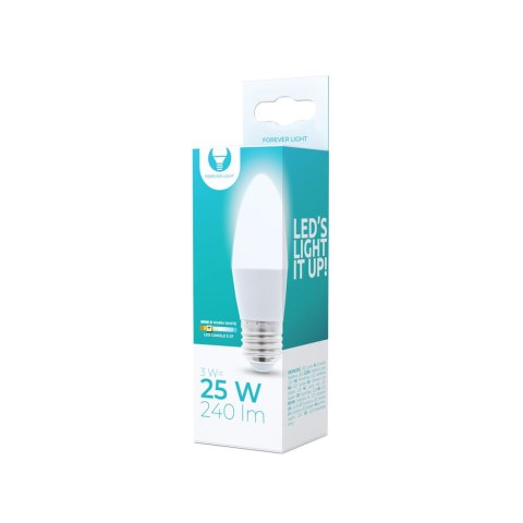 Żarówka LED E27 C37 3W 230V 3000K 240lm Forever Light Żarówka LED E27 C37 3W 230V 3000K 240lm Forever Light