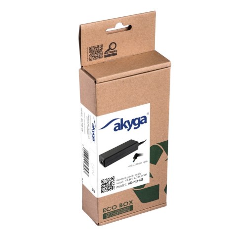 Akyga Zasilacz do notebooka AK-ND-68 19.5V / 2.31A 45W 4.5 x 3.0 mm + pin DELL 1.2m Akyga Zasilacz do notebooka AK-ND-68 19.5V / 2.31A 45W 4.5 x 3.0 mm + pin DELL 1.2m