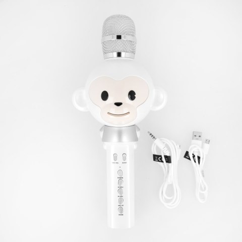 Maxlife mikrofon z głośnikiem Bluetooth Animal MX-100 biały Maxlife mikrofon z głośnikiem Bluetooth Animal MX-100 biały