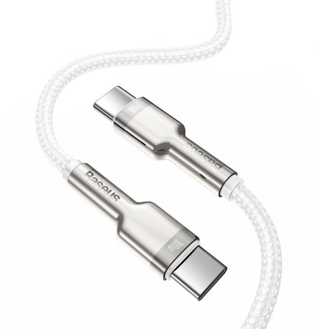Baseus kabel Cafule Metal PD USB-C - USB-C 1,0 m biały 100W Baseus kabel Cafule Metal PD USB-C - USB-C 1,0 m biały 100W