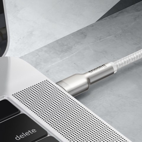 Baseus kabel Cafule Metal PD USB-C - USB-C 1,0 m biały 100W Baseus kabel Cafule Metal PD USB-C - USB-C 1,0 m biały 100W