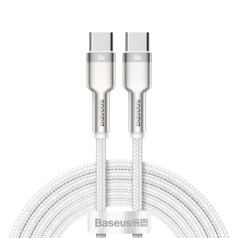 Baseus kabel Cafule Metal PD USB-C - USB-C 2,0 m biały 100W Baseus kabel Cafule Metal PD USB-C - USB-C 2,0 m biały 100W