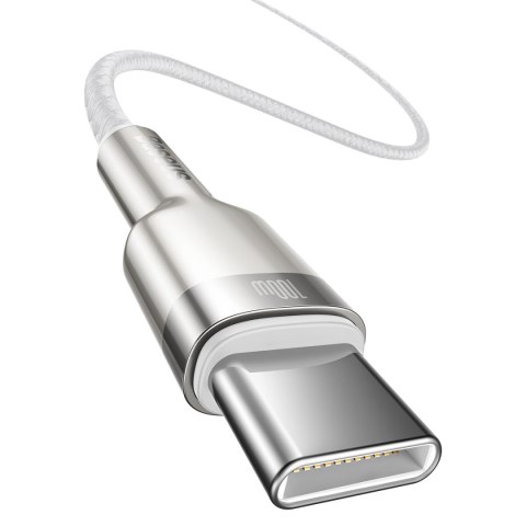 Baseus kabel Cafule Metal PD USB-C - USB-C 2,0 m biały 100W Baseus kabel Cafule Metal PD USB-C - USB-C 2,0 m biały 100W