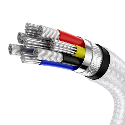 Baseus kabel Cafule Metal PD USB-C - USB-C 2,0 m biały 100W Baseus kabel Cafule Metal PD USB-C - USB-C 2,0 m biały 100W