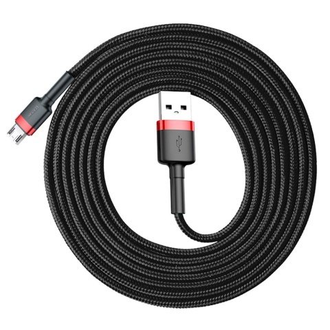 Baseus kabel Cafule USB - microUSB 2,0 m 1,5A czarno-czerwony Baseus kabel Cafule USB - microUSB 2,0 m 1,5A czarno-czerwony