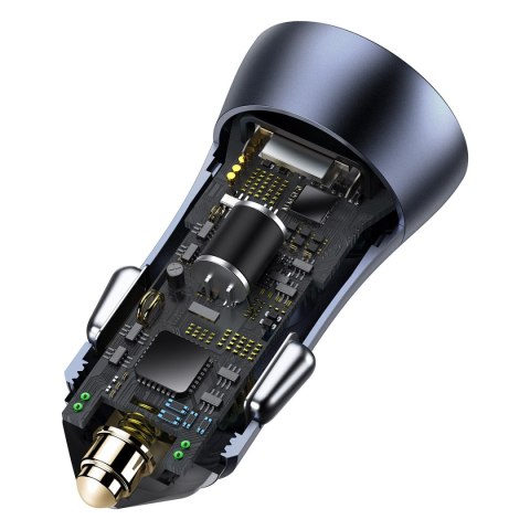 Baseus ładowarka samochodowa Golden Contactor Pro PD 40W 1x USB 1x USB-C szara Baseus ładowarka samochodowa Golden Contactor Pro PD 40W 1x USB 1x USB-C szara