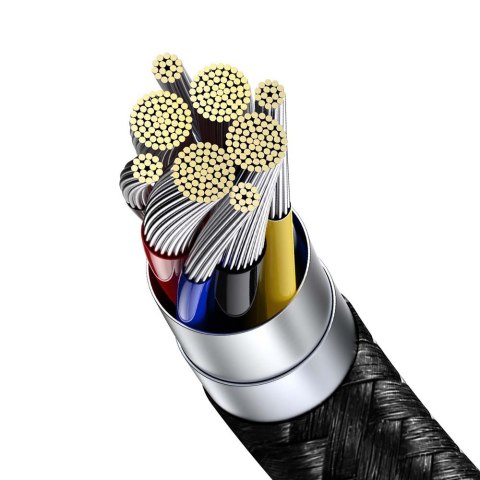 Baseus kabel Display PD USB-C - USB-C 1,0 m czarny 100W Baseus kabel Display PD USB-C - USB-C 1,0 m czarny 100W