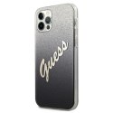 Guess nakładka do iPhone 12 / 12 Pro 6,1" GUHCP12MPCUGLSBK czarna hard case Glitter Gradient Script Guess nakładka do iPhone 12 / 12 Pro 6,1" GUHCP12MPCUGLSBK czarna hard case Glitter Gradient Script