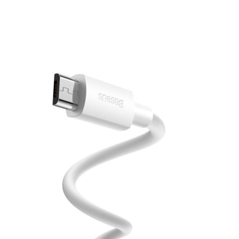 Baseus kabel Simple Wisdom USB - microUSB 1,5 m 2,1A biały 2 szt Baseus kabel Simple Wisdom USB - microUSB 1,5 m 2,1A biały 2 szt