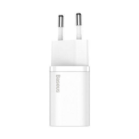 Baseus ładowarka sieciowa Super Si PD 25W 1x USB-C biała + kabel USB-C - USB-C Baseus ładowarka sieciowa Super Si PD 25W 1x USB-C biała + kabel USB-C - USB-C