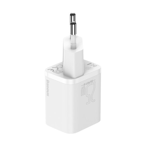 Baseus ładowarka sieciowa Super Si PD 25W 1x USB-C biała + kabel USB-C - USB-C Baseus ładowarka sieciowa Super Si PD 25W 1x USB-C biała + kabel USB-C - USB-C