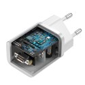 Baseus ładowarka sieciowa Super Si PD 25W 1x USB-C biała + kabel USB-C - USB-C Baseus ładowarka sieciowa Super Si PD 25W 1x USB-C biała + kabel USB-C - USB-C