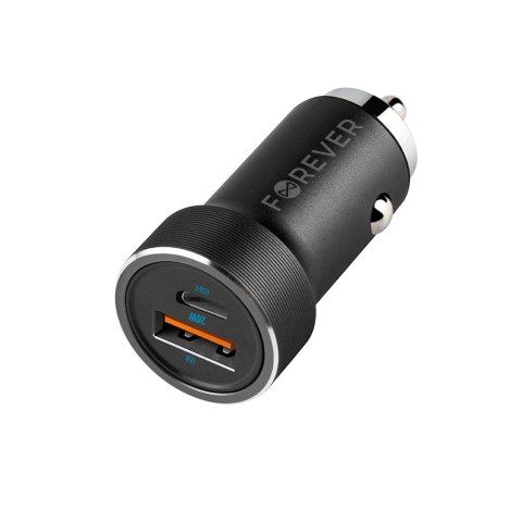 Forever ładowarka samochodowa PD QC CC-06 1x USB-C 1x USB 20W czarna Forever ładowarka samochodowa PD QC CC-06 1x USB-C 1x USB 20W czarna