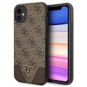 Guess nakładka do iPhone 11 GUHCN61PU4GHBR brązowa hard case 4G Triangle Collection Guess nakładka do iPhone 11 GUHCN61PU4GHBR brązowa hard case 4G Triangle Collection